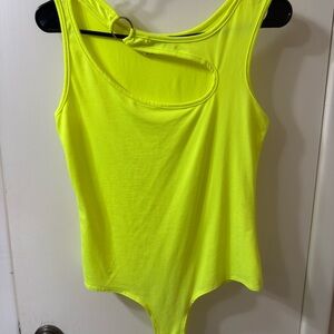 Neon Yellow Cutout Bodysuit